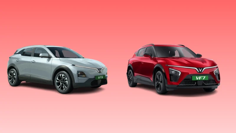 VinFast VF7 and VF6.