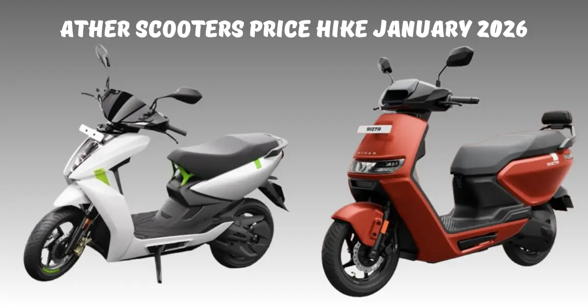 Ather Scooters Price Hike January 2026