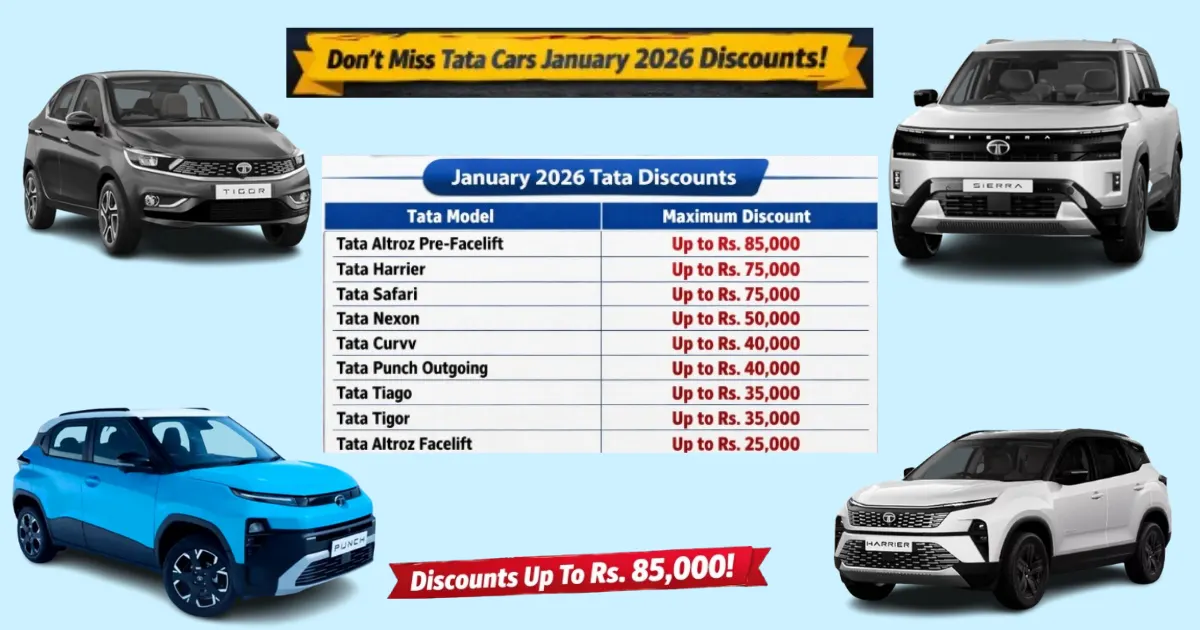 Tata Cars January 2026 Discounts