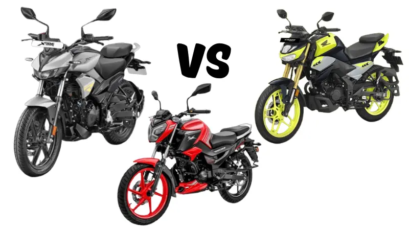 Hero Xtreme 125R vs TVS Raider vs Honda CB125 Hornet
