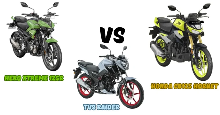Hero Xtreme 125R vs TVS Raider vs Honda CB125 Hornet