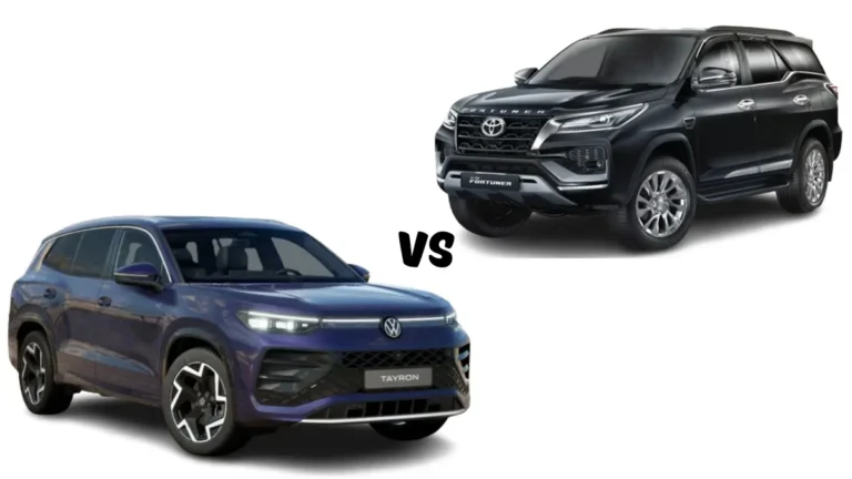 Tayron R-Line vs Toyota Fortuner Dimensions