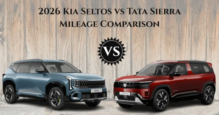 2026 Kia Seltos vs Tata Sierra Mileage Comparison