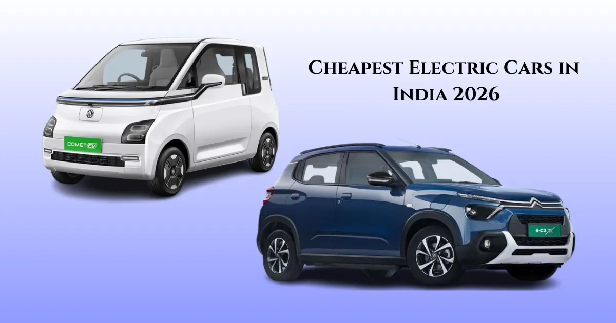 Cheapest Electric Cars in India 2026