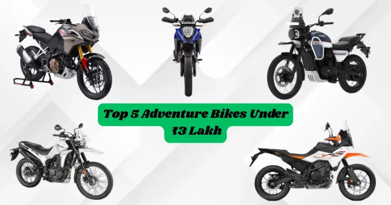 Top 5 Adventure Bikes Under ₹3 Lakh